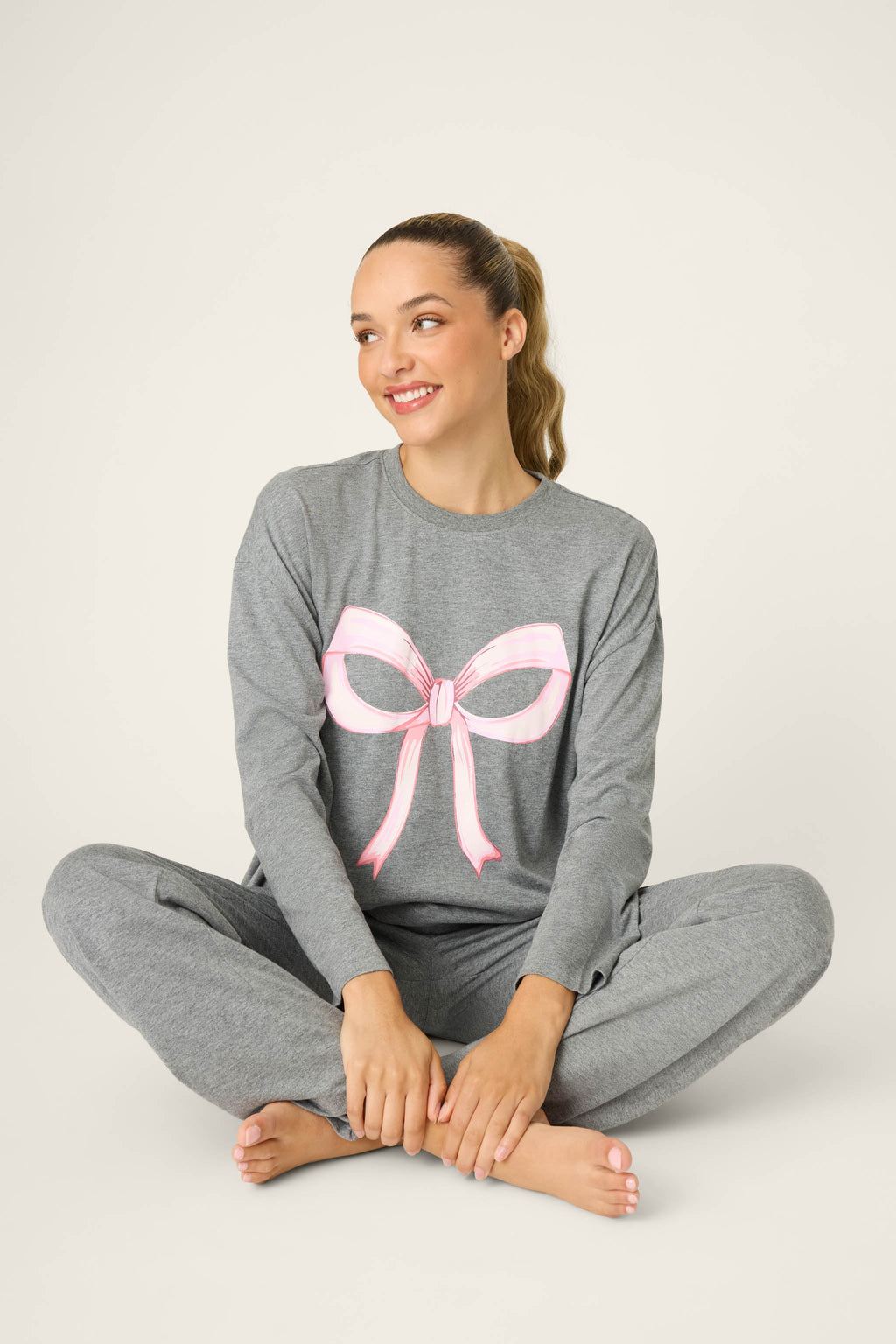 All Bow'd Up Long Sleeve Lounge Set