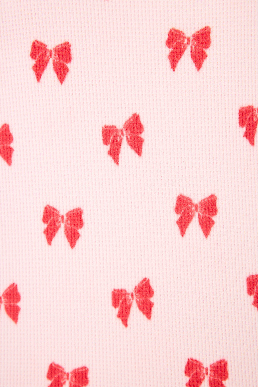 4-Piece Bow Print Thermal Lounge Set